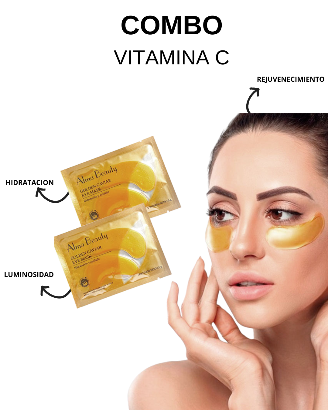 Miniatura 2 de PARCHES ANTI OJERAS DE CAVIAR DORADO